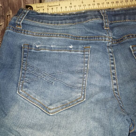 Aeropostale Light Blue Distressed Jean Shorts - Picture 11 of 14